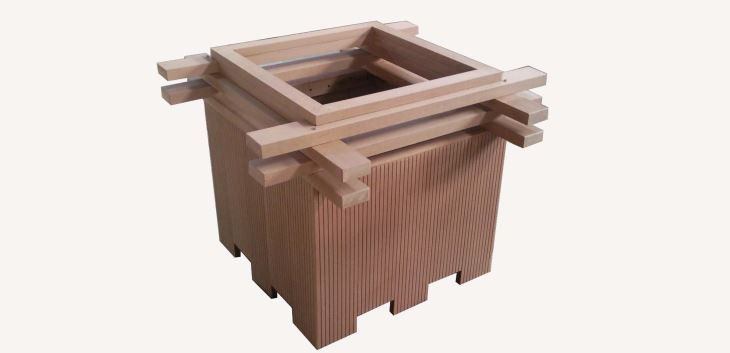Garden Composite Wood Plastic Plant Pots