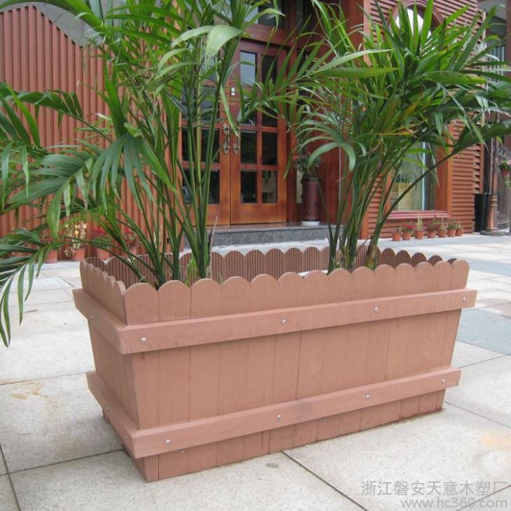 Garden Composite Wood Plastic Plant Pots
